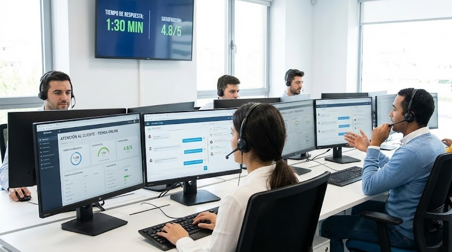 atención de clientes para tienda online